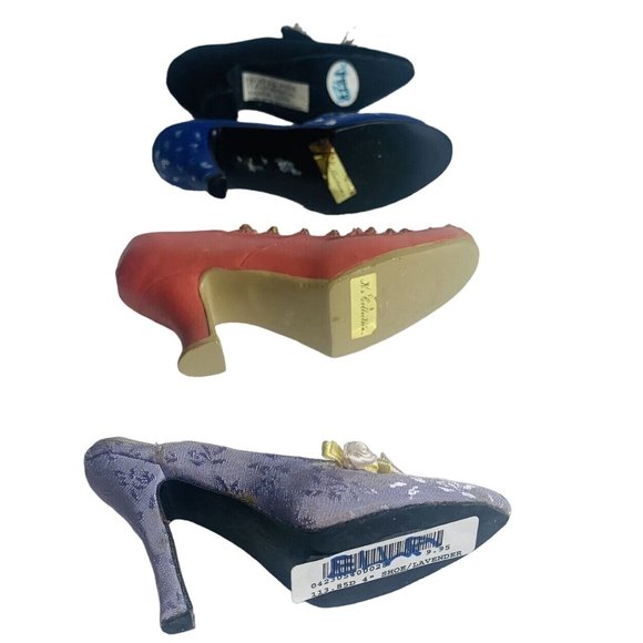 Lot Of 8 Assorted Miniature Shoes Ks Collection Victorian Heels Pumps No Boxes - Picture 9 of 16